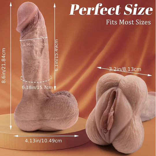 Masturbador y funda 2en1 Vagina Cyberskin Ultra Realista - Pleasure