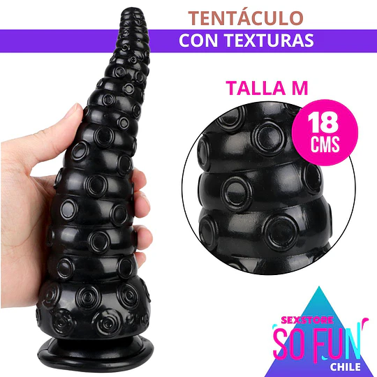 Consolador y Entrenador de Dilatación - Tentáculo Talla M 18 cms con Ventosas