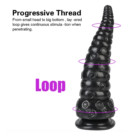 Consolador y Entrenador de Dilatación - Tentáculo Talla M 18 cms con Ventosas