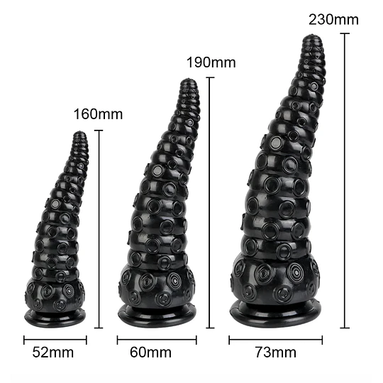 Consolador y Entrenador de Dilatación - Tentáculo Talla L 23 cms con Ventosas