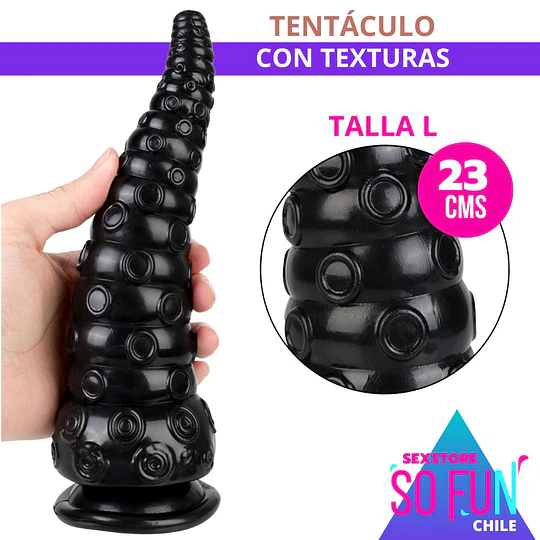 Consolador y Entrenador de Dilatación - Tentáculo Talla L 23 cms con Ventosas