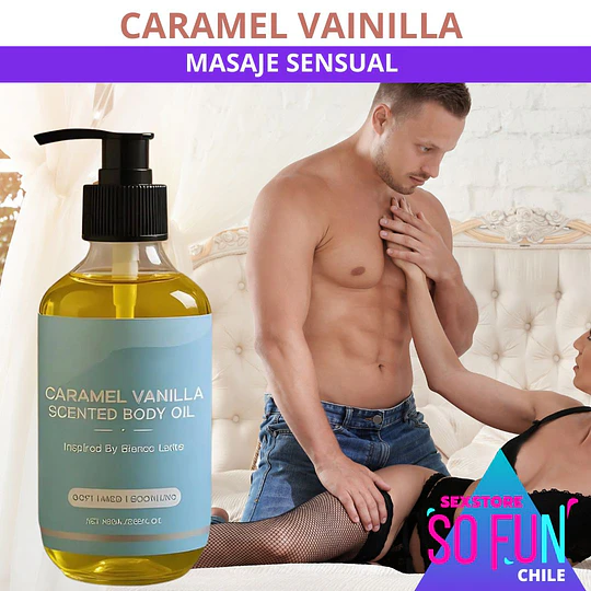 Aceite de Masajes Caramel Vainilla 100ml - Del Roce al Deseo
