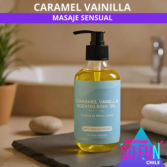 Aceite de Masajes Caramel Vainilla 100ml - Del Roce al Deseo