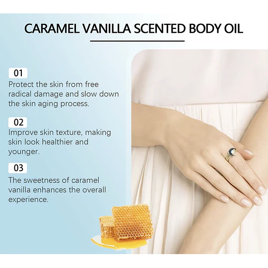 Aceite de Masajes Caramel Vainilla 100ml - Del Roce al Deseo