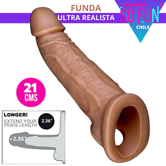 Funda Extensora de pene HIPER REALISTA Alargadora Maxxx Men - Cyber-Skin 21cm