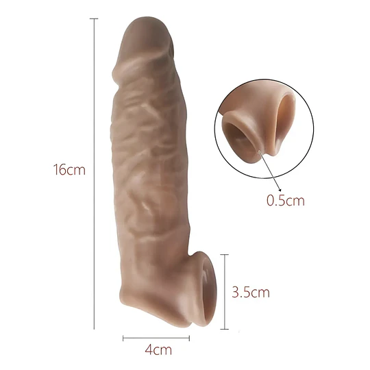 Funda Alargadora de pene REALISTA Maxxx Men 17 cms Piel Cyberskin