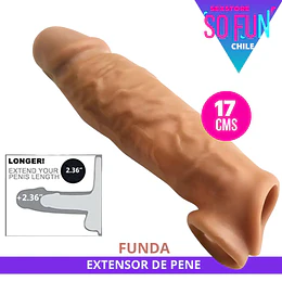 Funda Alargadora de pene REALISTA Maxxx Men 17 cms Piel Cyberskin