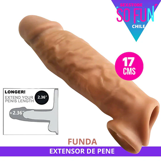 Funda Alargadora de pene REALISTA Maxxx Men 17 cms Piel Cyberskin
