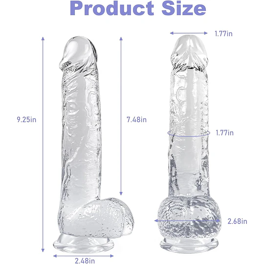 Dildo iniciación anal 16 cms de Jelly Clear Talla XS