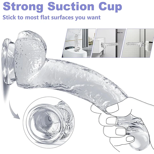 Dildo iniciación anal 16 cms de Jelly Clear Talla XS