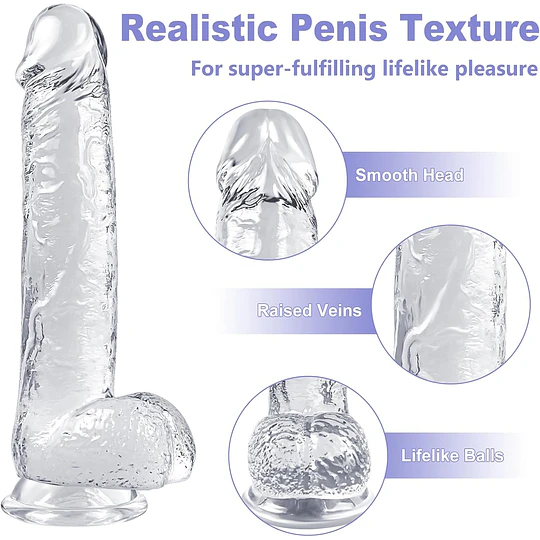 Dildo iniciación anal 16 cms de Jelly Clear Talla XS