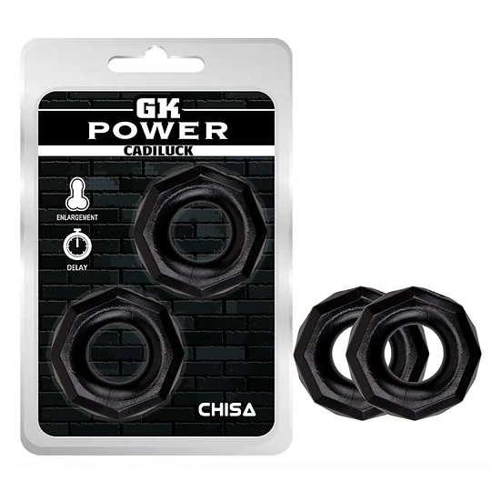 kit 2 Anillos erectores para el pene GK poer de Chisa Mayor - retardante de eyaculacion