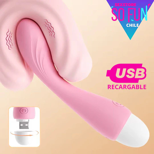 Vibrador Jumping Pleasure - USB recargable - 10 patrones de estimulación - Anal o Vaginal - travel 13cms