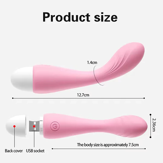 Vibrador Jumping Pleasure - USB recargable - 10 patrones de estimulación - Anal o Vaginal - travel 13cms