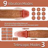 Dildo 4en1 PENETRA + VIBRA + ROTA + CALOR + USB recargable ULTRA Realista