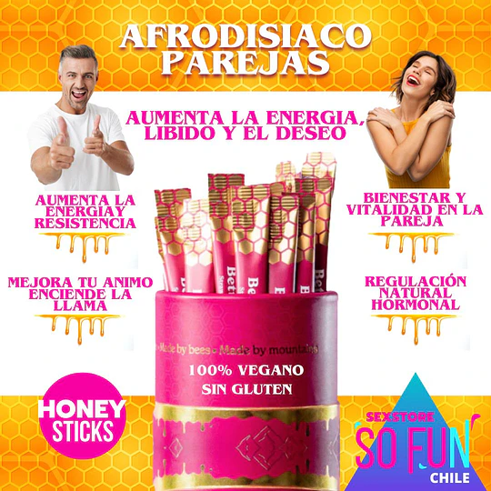 MIEL Estimulante VIP - Sachet NUEVO Sabor Frutilla