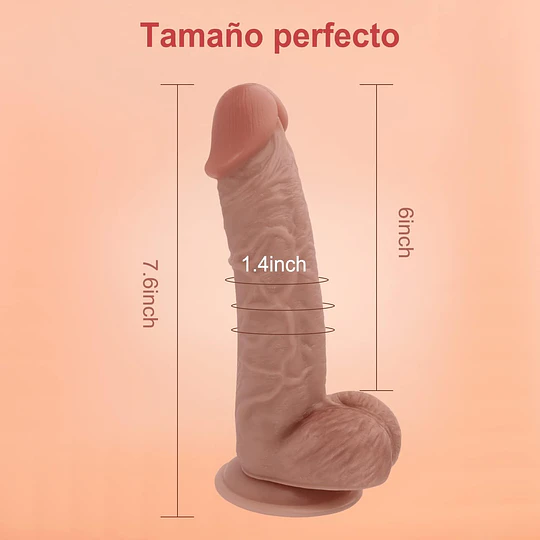 Consolador Alex 20cms Textura venas Realista con ventosa