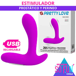 Estimulador Dual Prostata y Perineo USB - 30 funciones Edición 2026 - Pretty Love