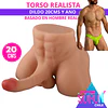 Torso Masculino 4kg HiperRealista APOLO MAXXX con Dildo y Ano incluido (consolador 20cms)