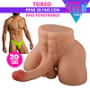 Torso Masculino 4kg HiperRealista APOLO MAXXX con Dildo y Ano incluido (consolador 20cms)