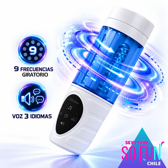 Masturbador con Rotación para el Pene - 9 Patrones de Giro - AndromedaMAXX