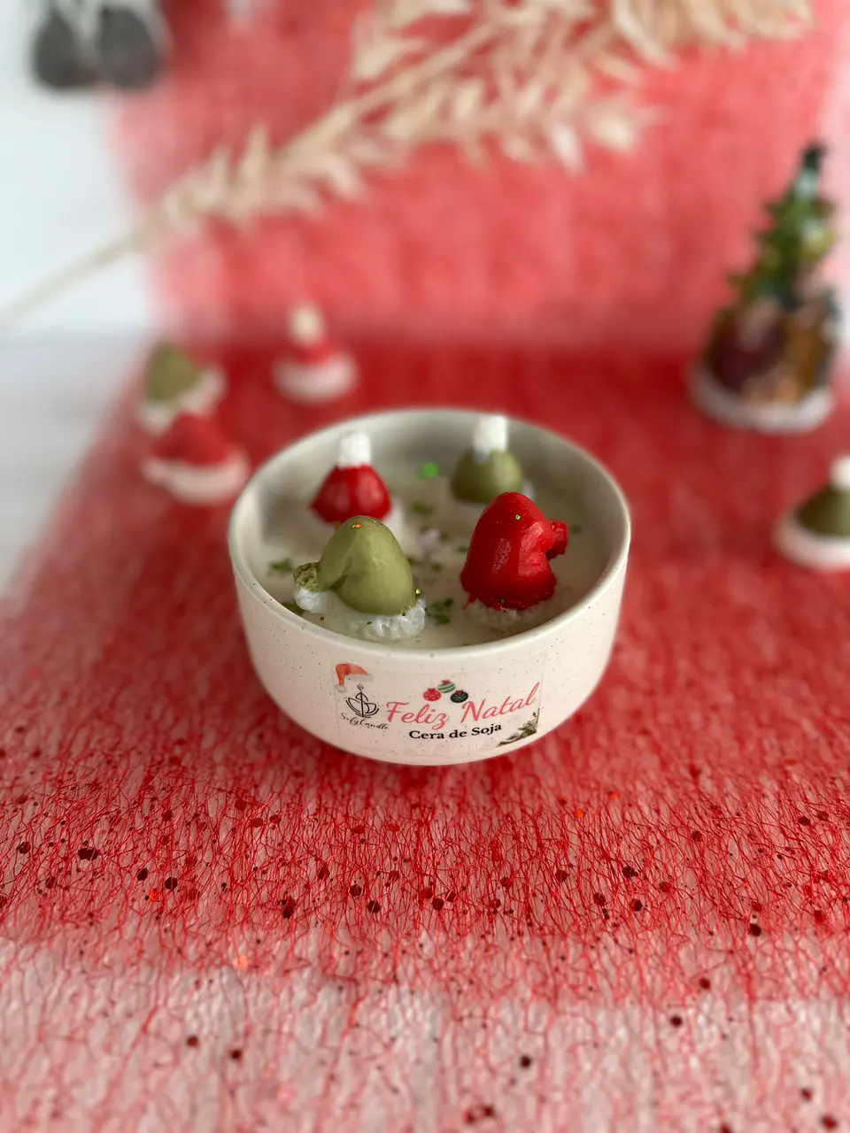 Vela Taça Natal — Chapéus de Natal 1