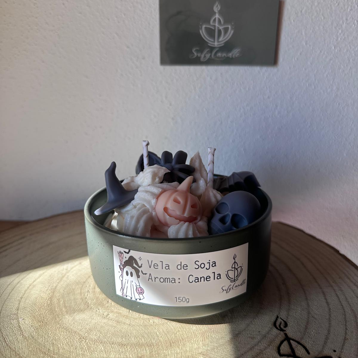 Vela Halloween em Recipiente 1