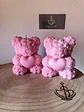 Vela Urso de Rosas com Coração - Thumbnail 2