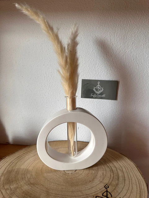Vaso Circular Decorativo em Jesmonite