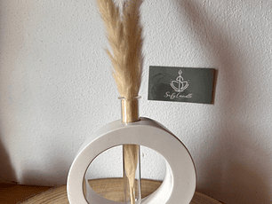 Vaso Circular Decorativo em Jesmonite