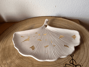 Base Folha Ginkgo em Jesmonite