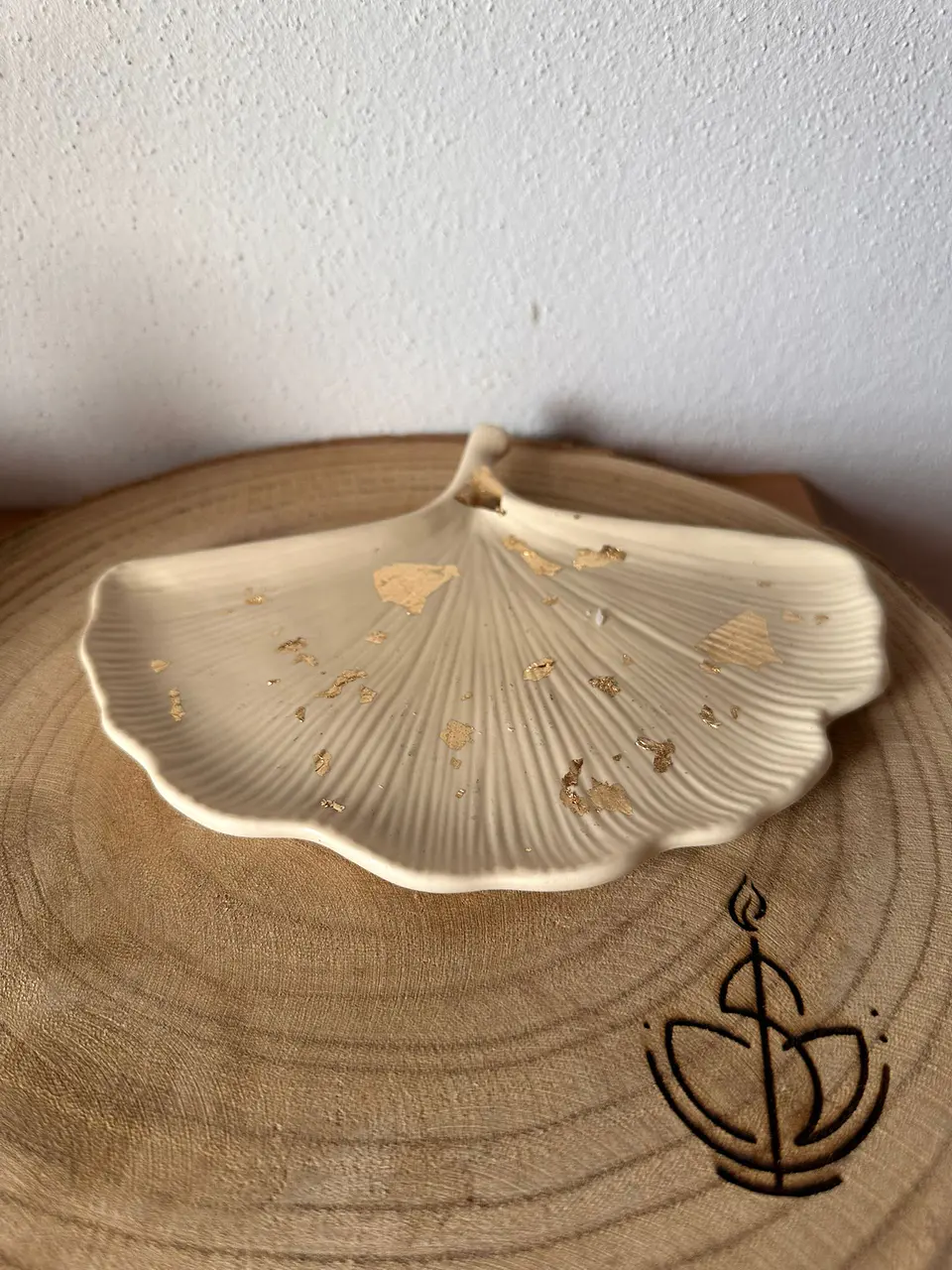 Base Folha Ginkgo em Jesmonite 2