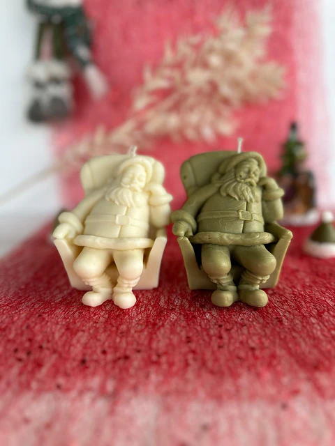 Vela Pai Natal na Poltrona