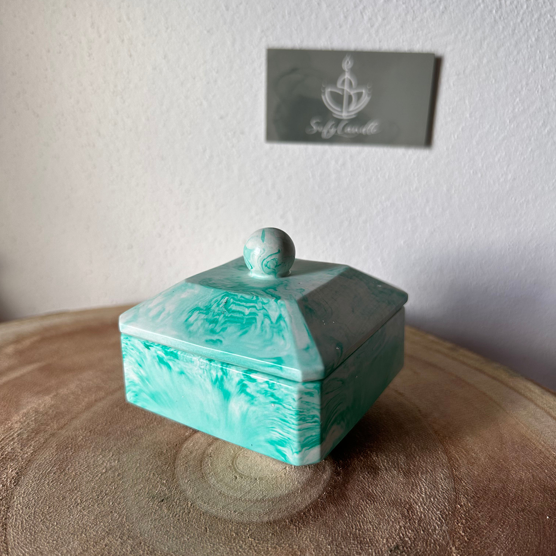 Caixa Decorativa em Jesmonite com Tampa 3