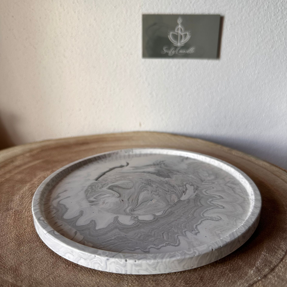 Bandeja Decorativa Redonda em Jesmonite 1