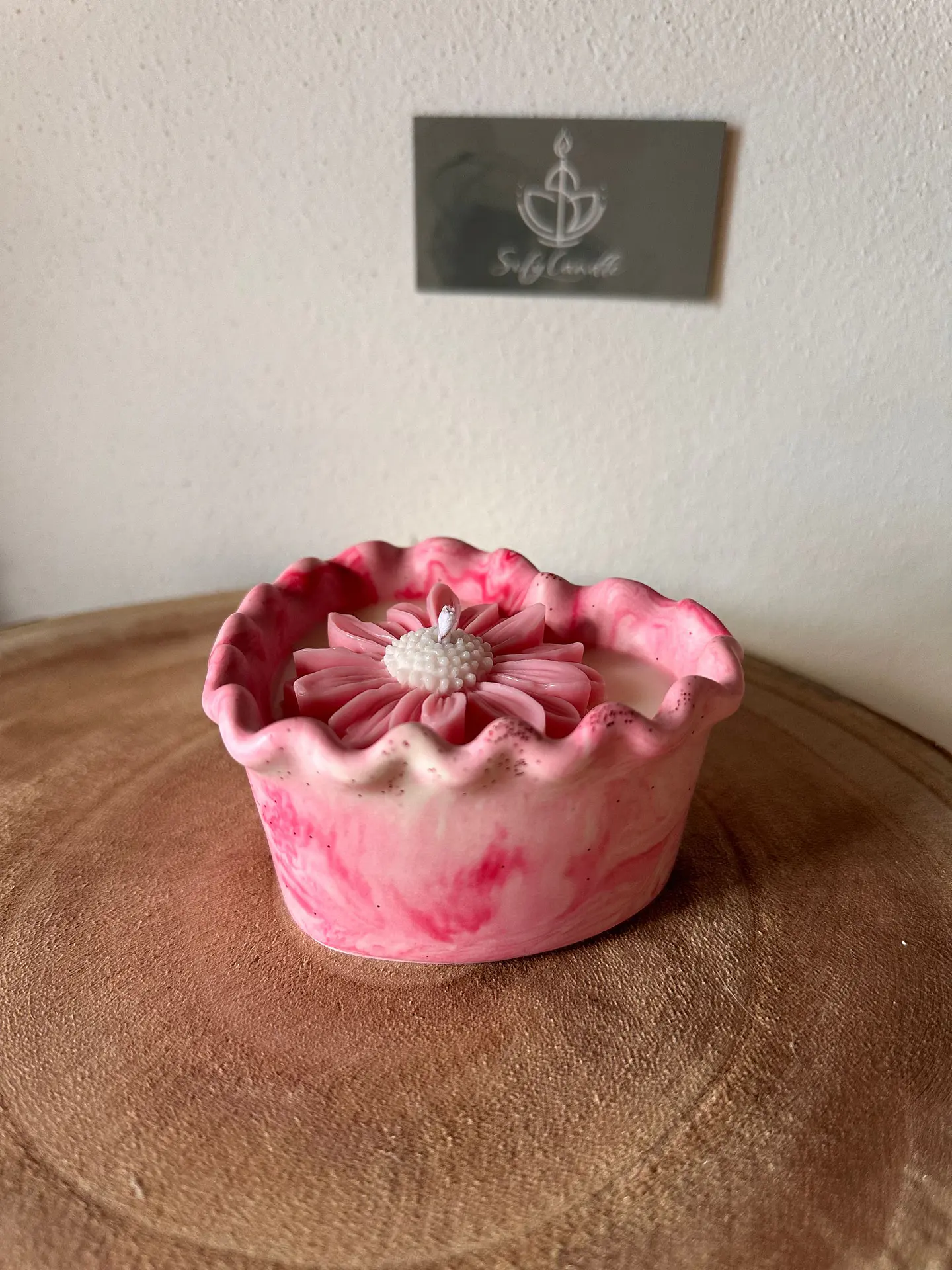 Vela Floral em Recipiente de Jesmonite 2