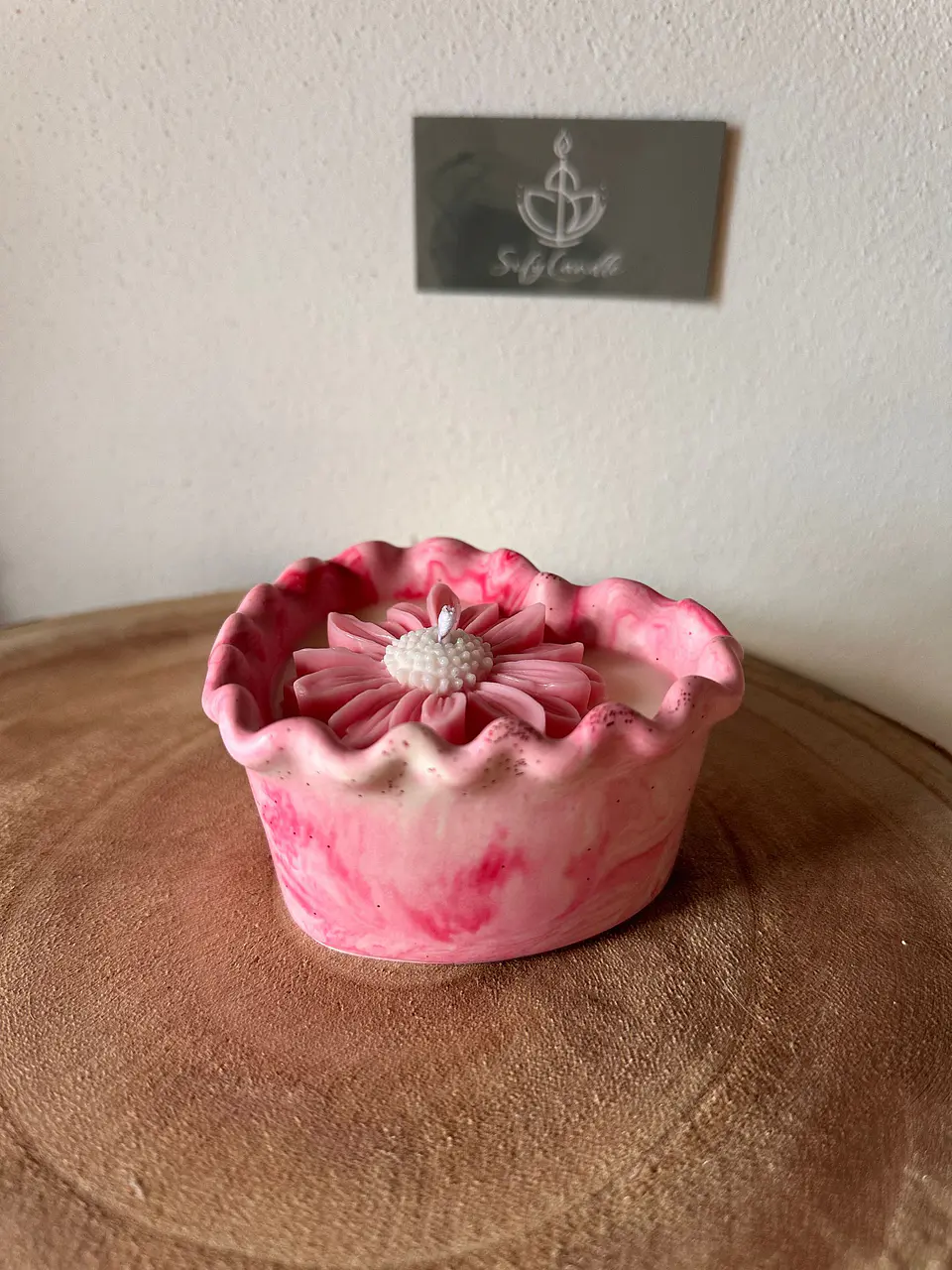 Vela Floral em Recipiente de Jesmonite 2