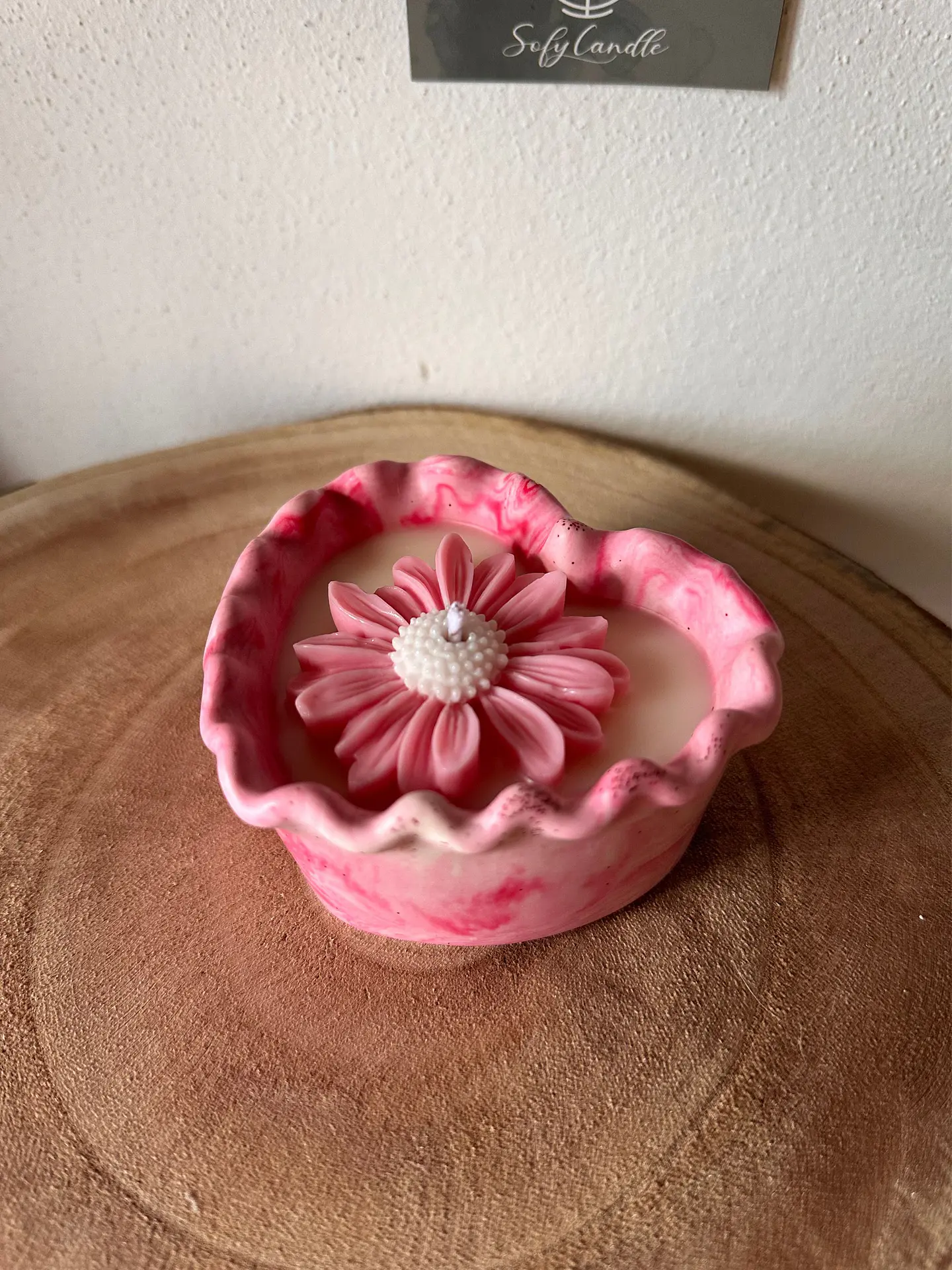 Vela Floral em Recipiente de Jesmonite 3