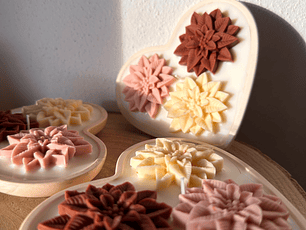 Conjunto Coração Decorativo com Mini Velas Florais