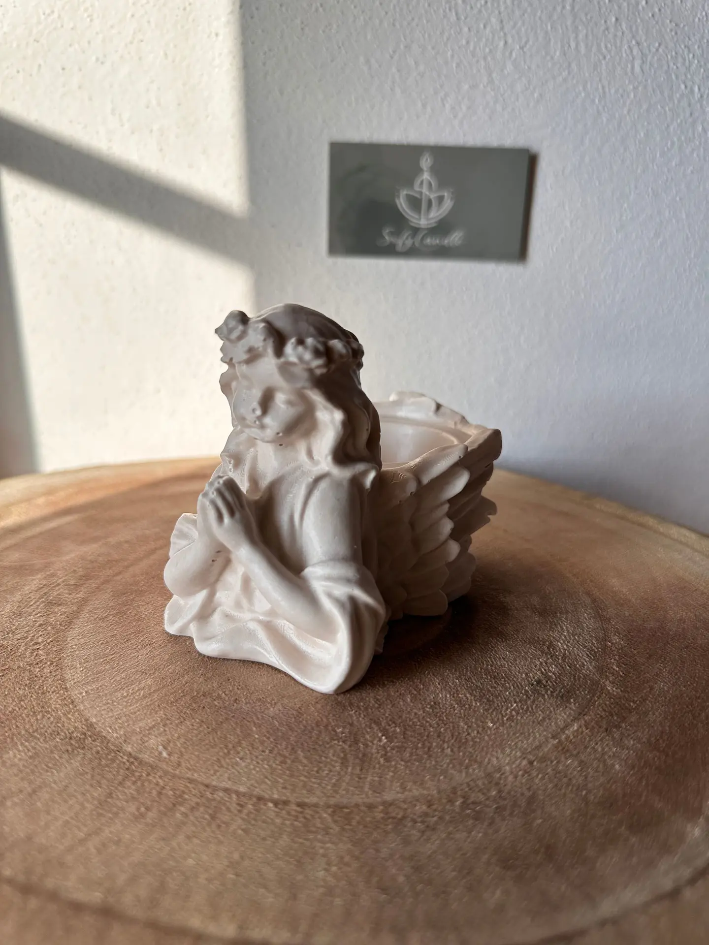 Base Decorativa Oval Floral em Jesmonite 1