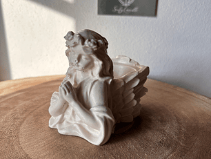 Base Decorativa Oval Floral em Jesmonite