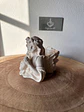 Base Decorativa Oval Floral em Jesmonite - Thumbnail 1