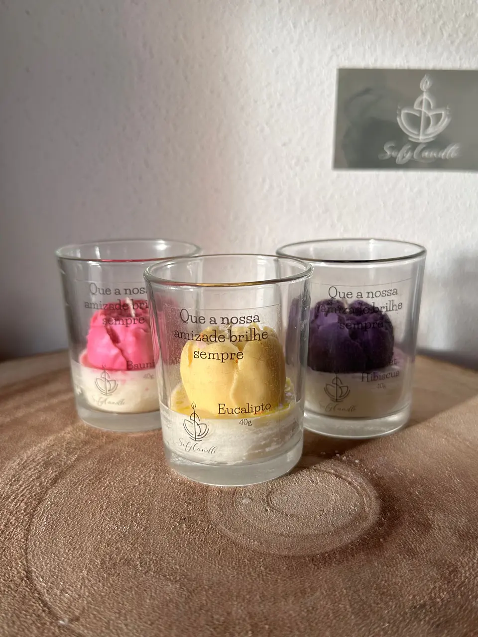 Vela Decorativa em Copo com Peónia 1