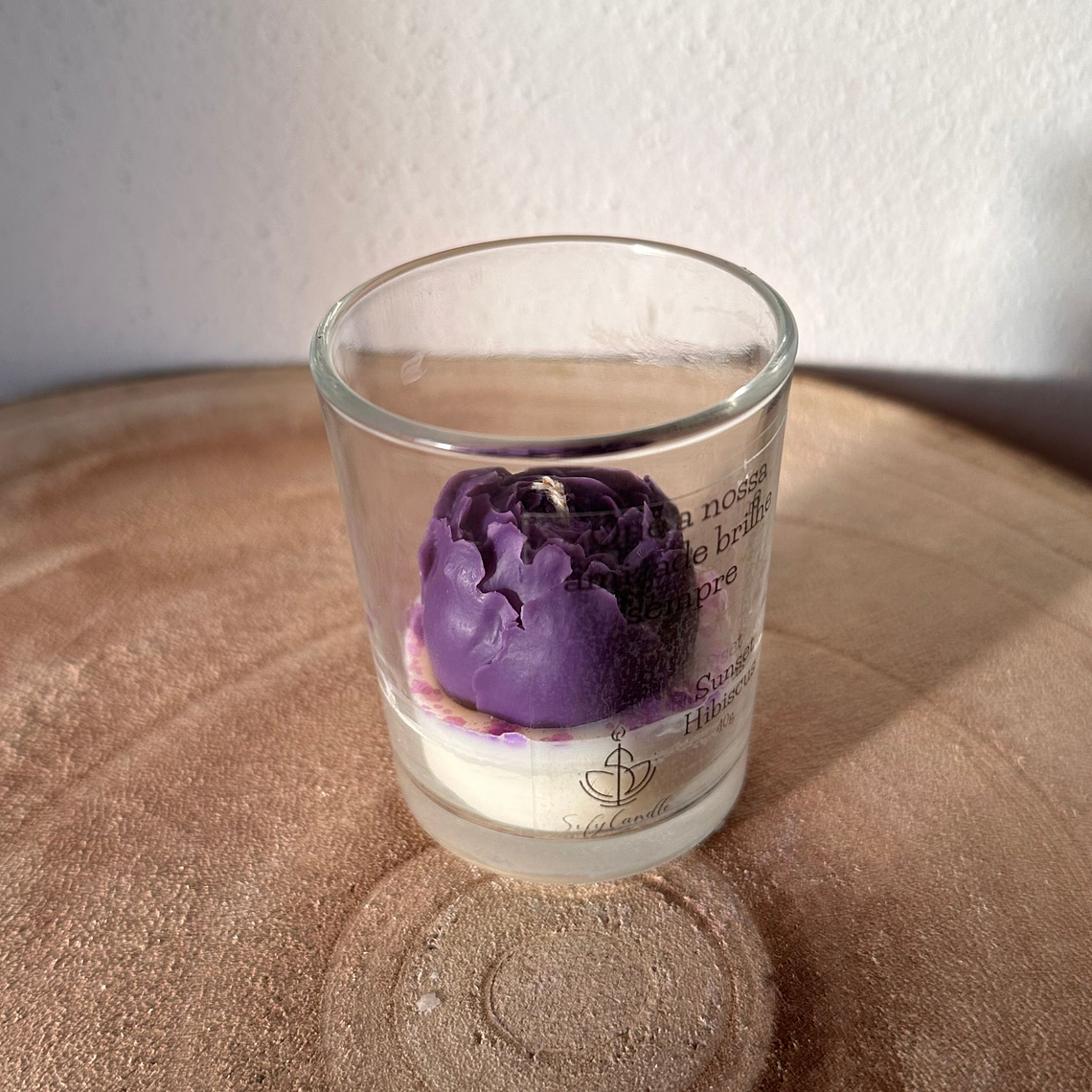 Vela Decorativa em Copo com Peónia 5