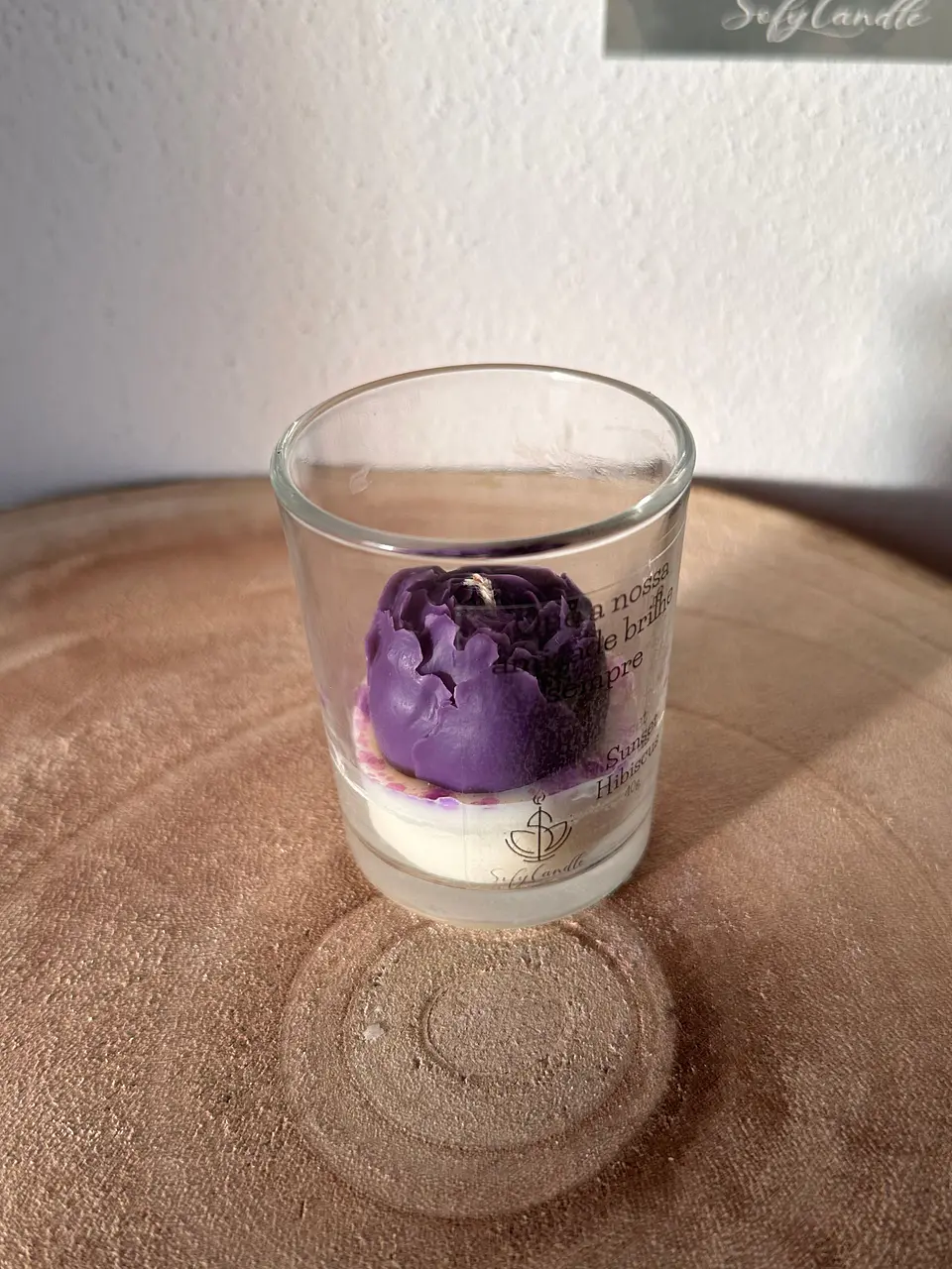Vela Decorativa em Copo com Peónia 5