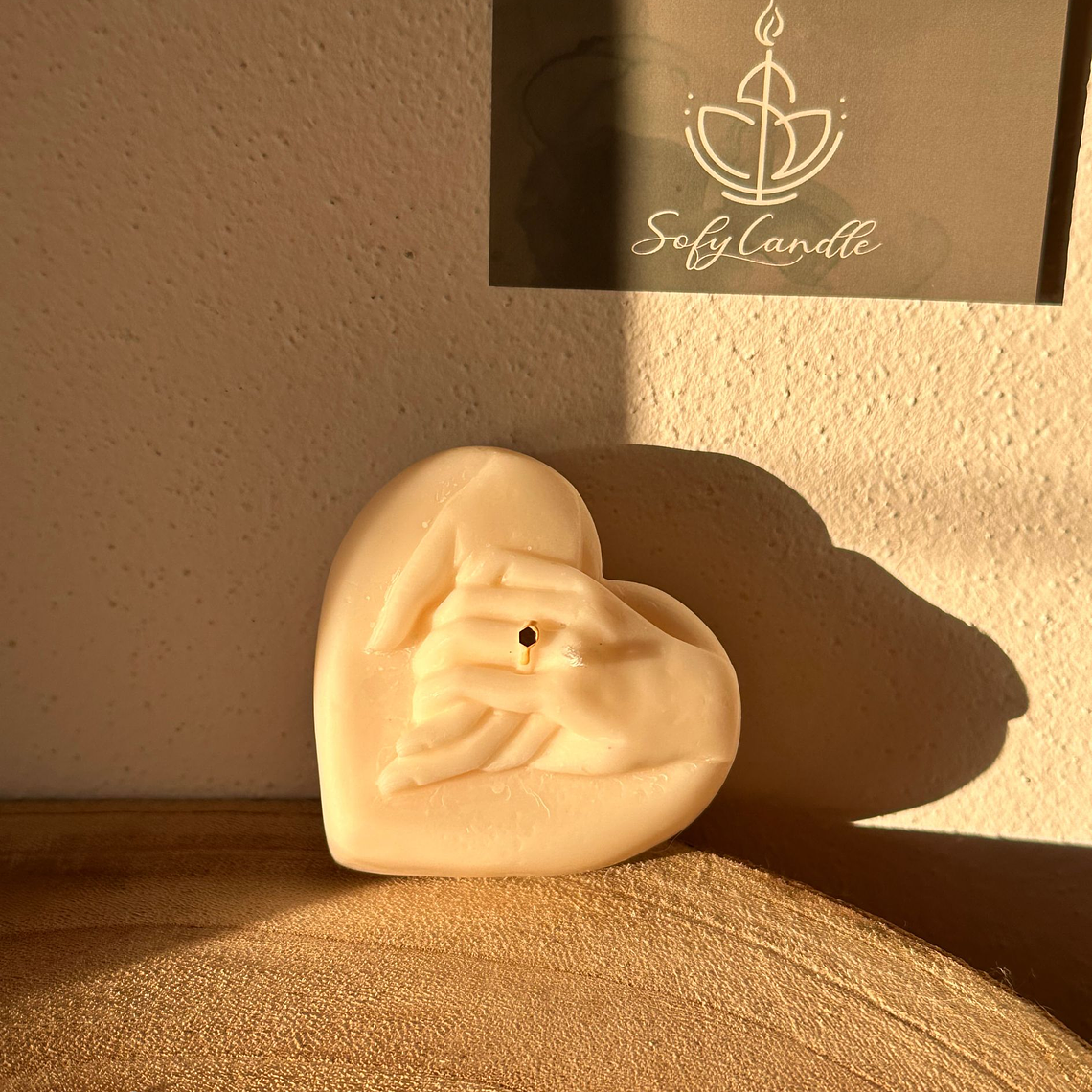 Vela Coração com Mãos 1