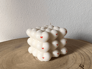Vela Cubo de Corações