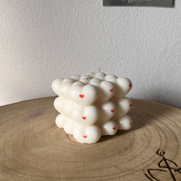 Vela Cubo de Corações 1