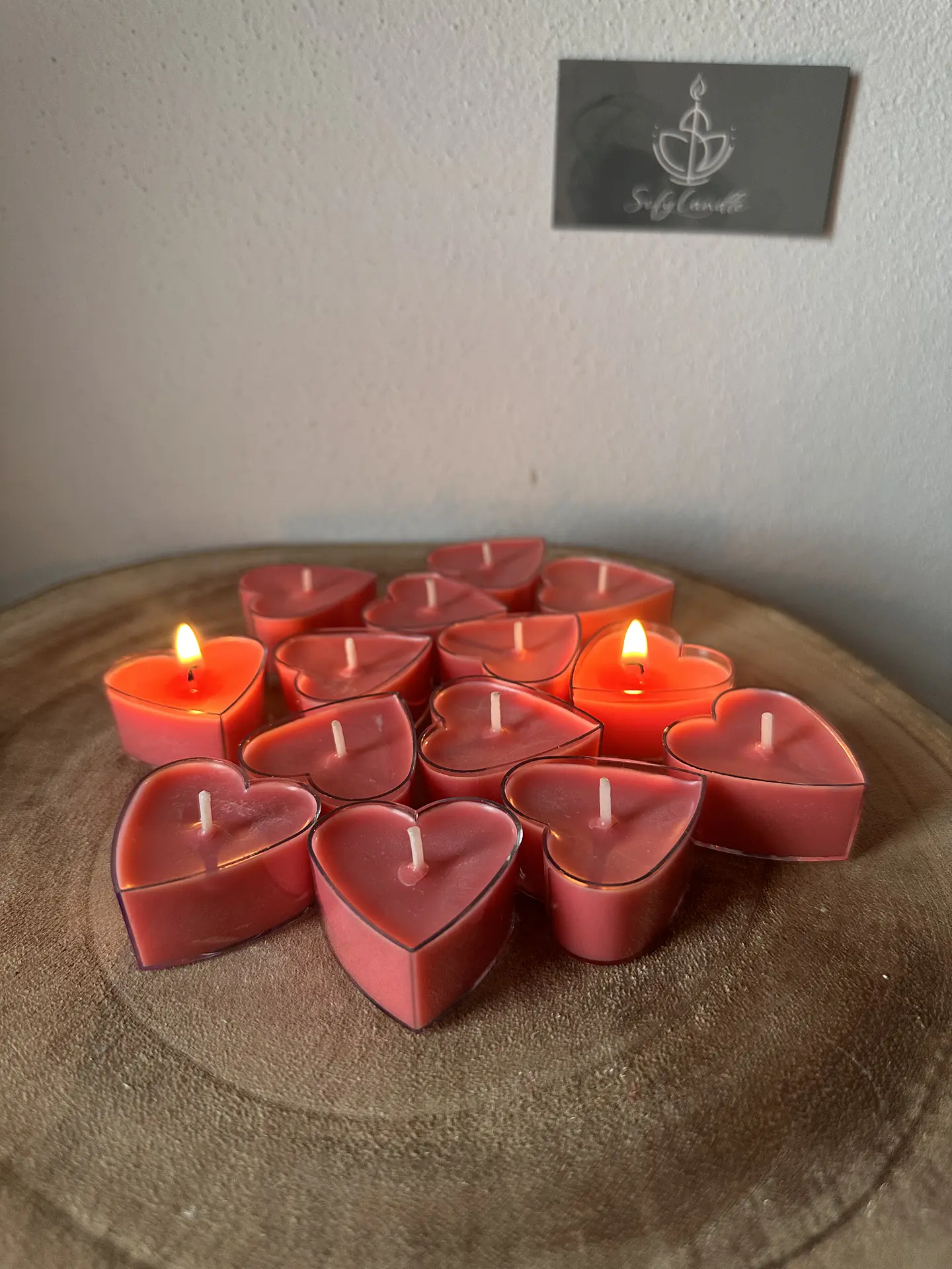 Pack de 4 Mini Velas Coração 2