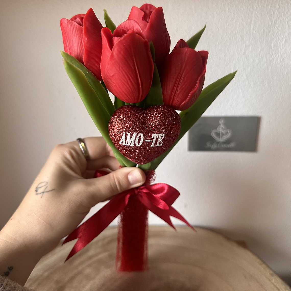 Bouquet de Tulipas em Cera – Amo-Te 2